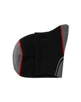 Half Cushioned Quarter Socks — Mixed Black Crew Striped And Black Grey Ankle Flagged