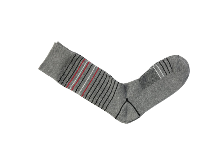 Casual Socks — Grey Red