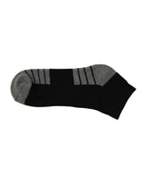Half Cushioned Socks — Black Grey Stripe