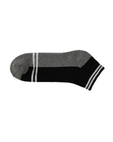 Half Cushioned Socks — Grey Black Stripe