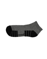 Half Cushioned Socks — Grey Black Toe