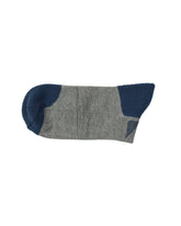 Half Cushioned Quarter Socks — Grey Blue Heel