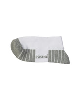 Half Cushioned Quarter Socks — White Grey 2