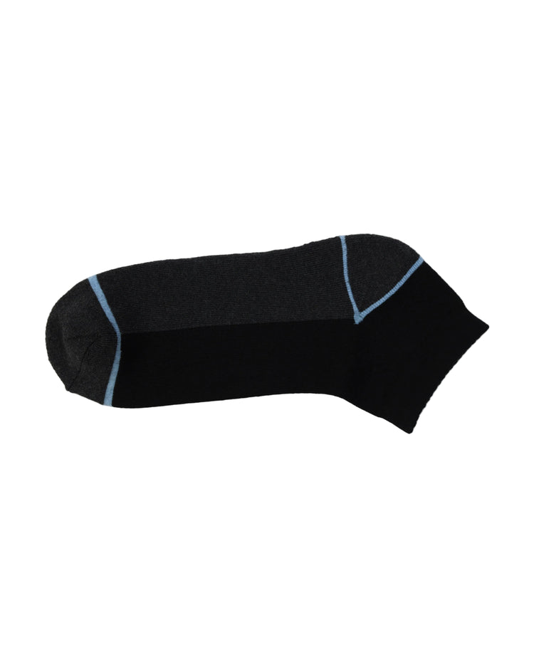 Half Cushioned Quarter Socks — Black Grey 2