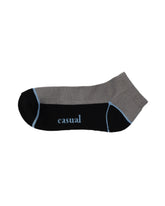 Half Cushioned Quarter Socks — Grey Black Toe 3