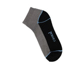 Half Cushioned Quarter Socks — Grey Black Toe 3
