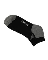 Half Cushioned Socks — Black Grey Heel