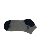 Half Cushioned Socks — Grey Navy Heel