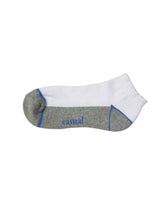 Half Cushioned Socks — White Grey Heel 2