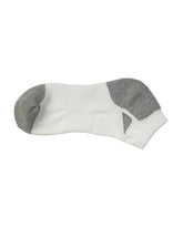 Half Cushioned Socks — White Grey Heel