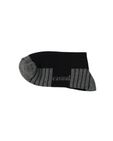 Half Cushioned Quarter Socks — Grey Black