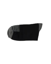 Half Cushioned Quarter Socks — Grey Black
