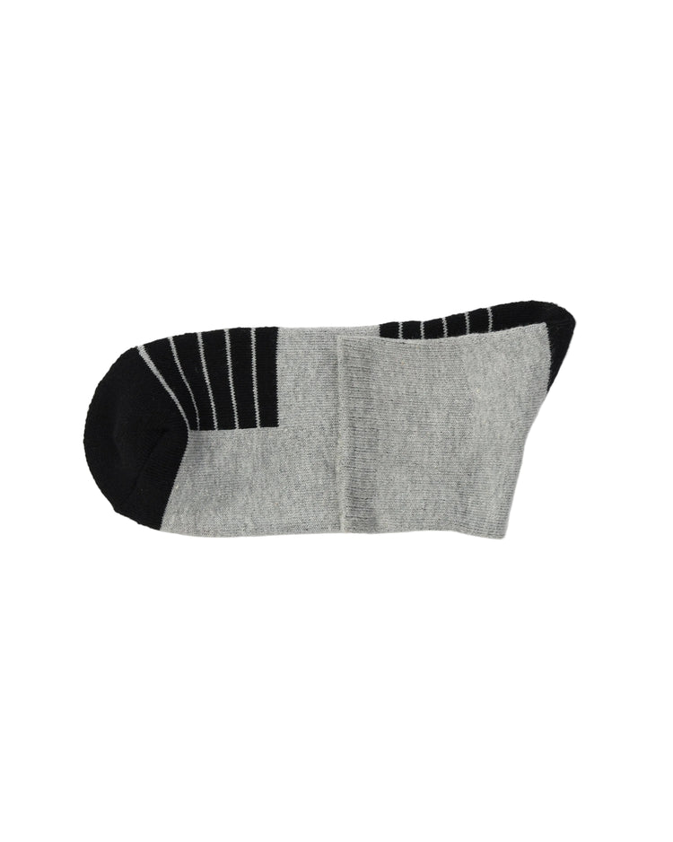 Half Cushioned Quarter Socks — Grey Black Toe 2