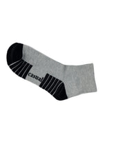 Half Cushioned Quarter Socks — Grey Black Toe 2