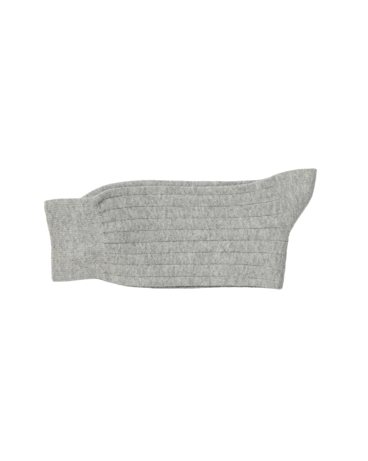 Ribbed Socks — Light Grey