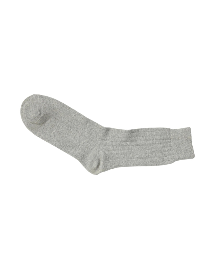 Ribbed Socks — Light Grey