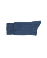 Ribbed Socks — Blue