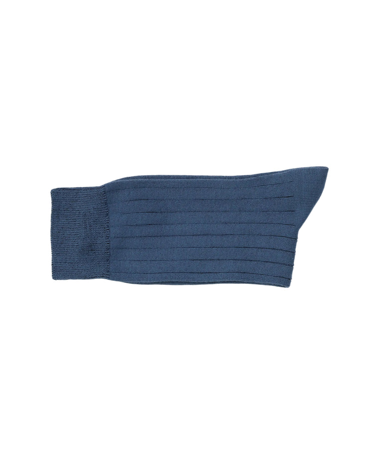 Ribbed Socks — Blue
