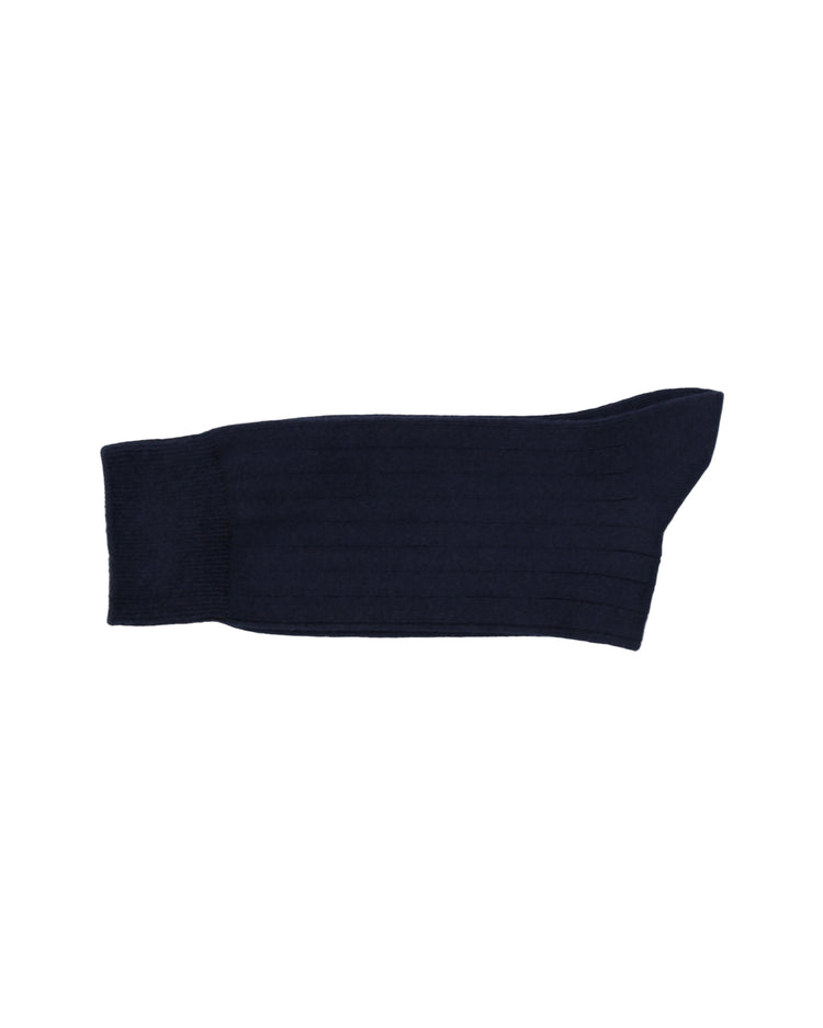 Ribbed Socks — Navy