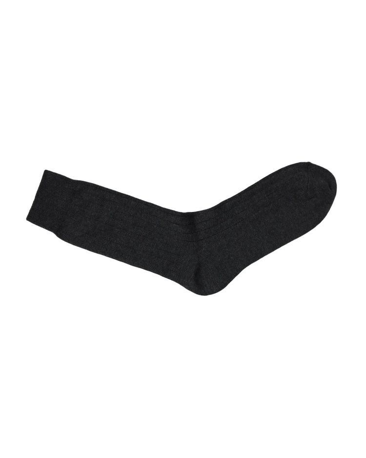 Ribbed Socks — Charcoal