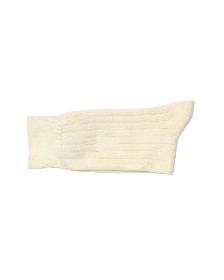 Ribbed Socks — Cream