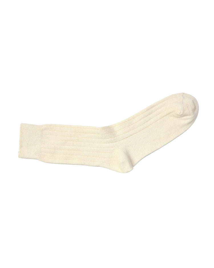Ribbed Socks — Cream
