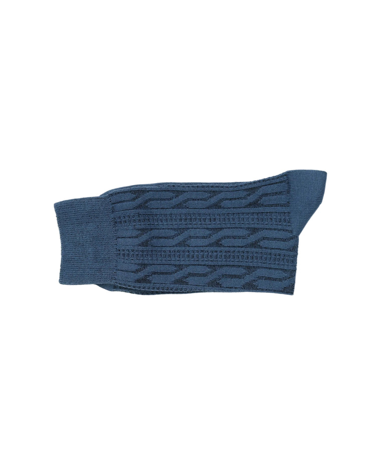 Ribbed Socks — Blue