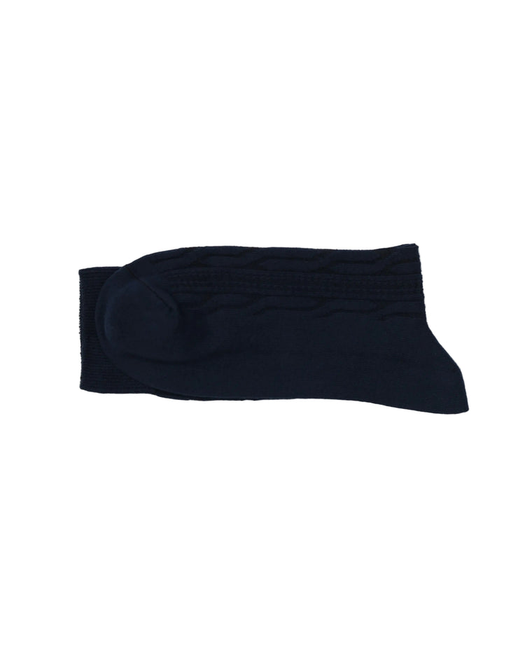 Ribbed Socks — Navy