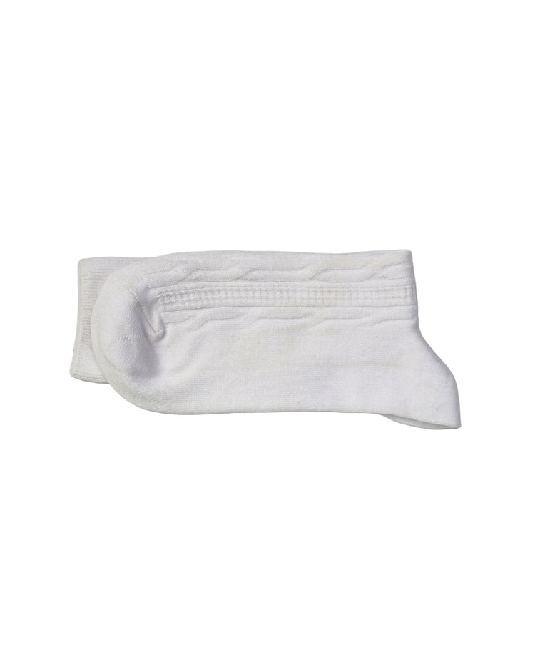 Ribbed Socks — White