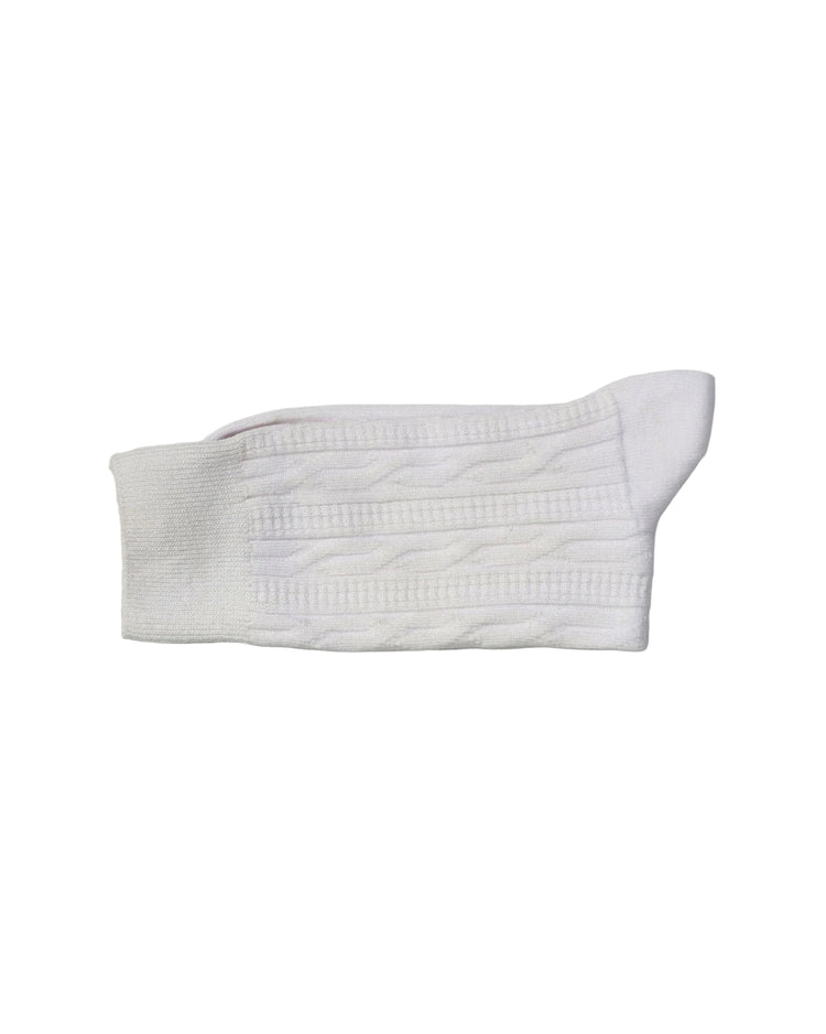 Ribbed Socks — White