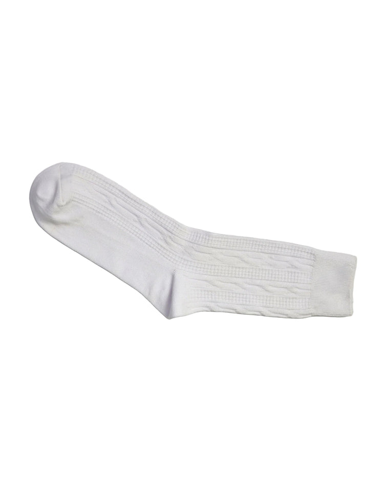 Ribbed Socks — White
