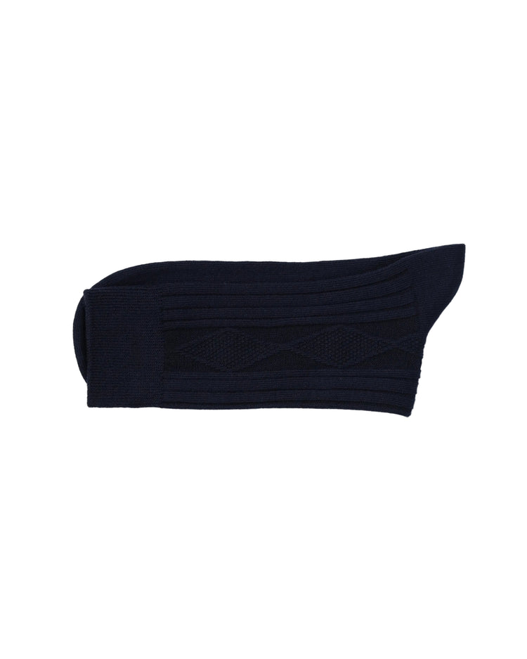 Ribbed Socks — Navy