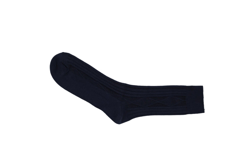 Ribbed Socks — Navy