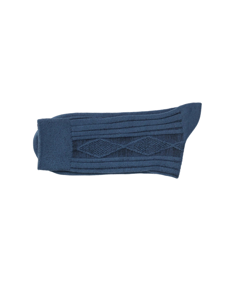 Ribbed Socks — Blue