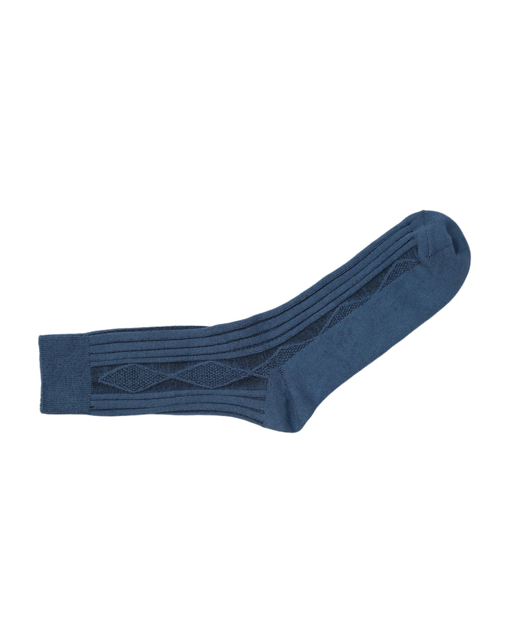 Ribbed Socks — Blue