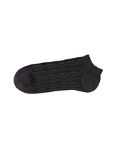 Socket Ribbed Socks — Charcoal Cable