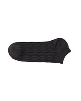 Socket Ribbed Socks — Charcoal Cable