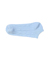 Socket Ribbed Socks — Light Blue Cable