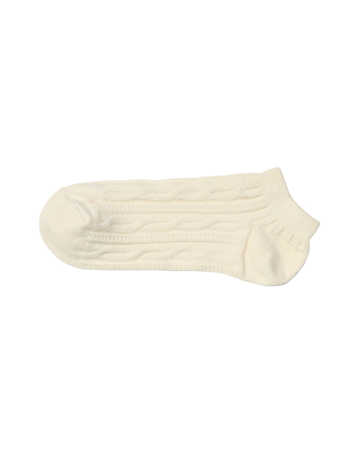Socket Ribbed Socks — Cream
