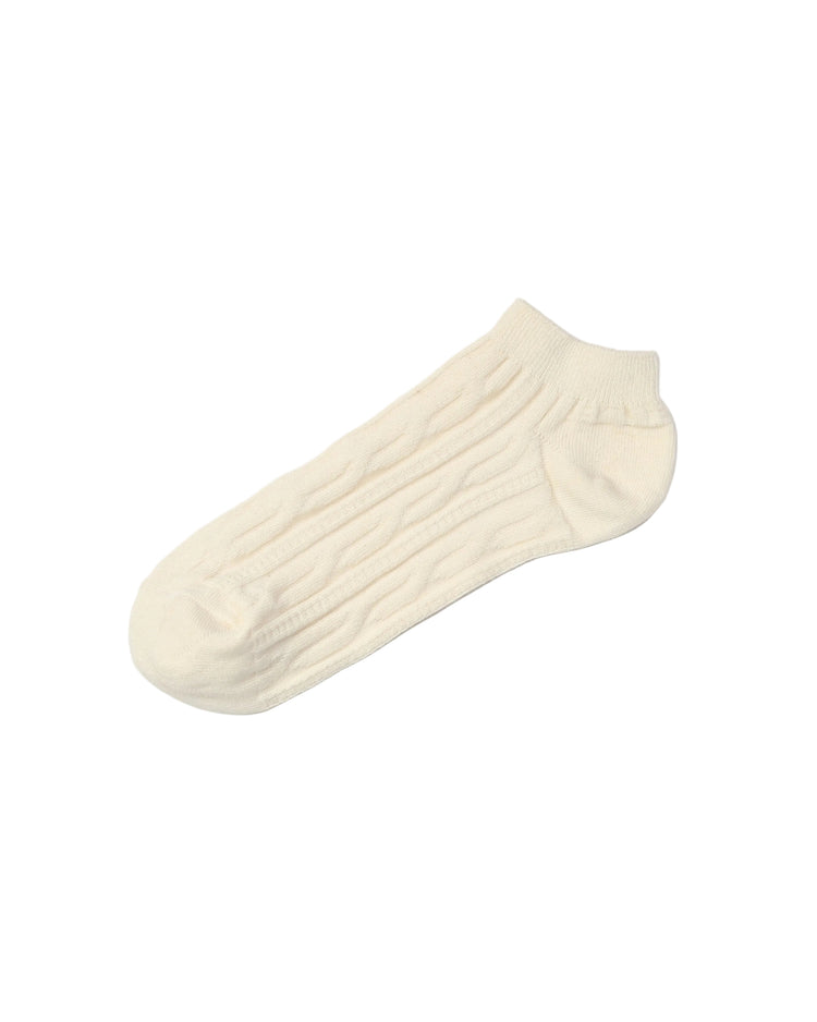 Socket Ribbed Socks — Cream