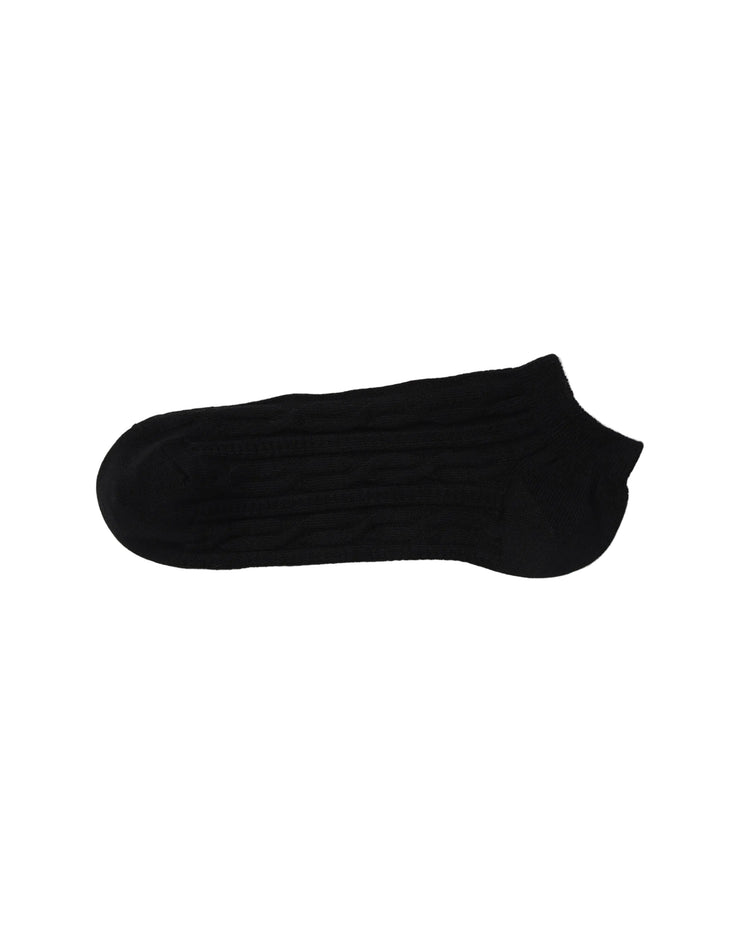 Socket Ribbed Socks — Black
