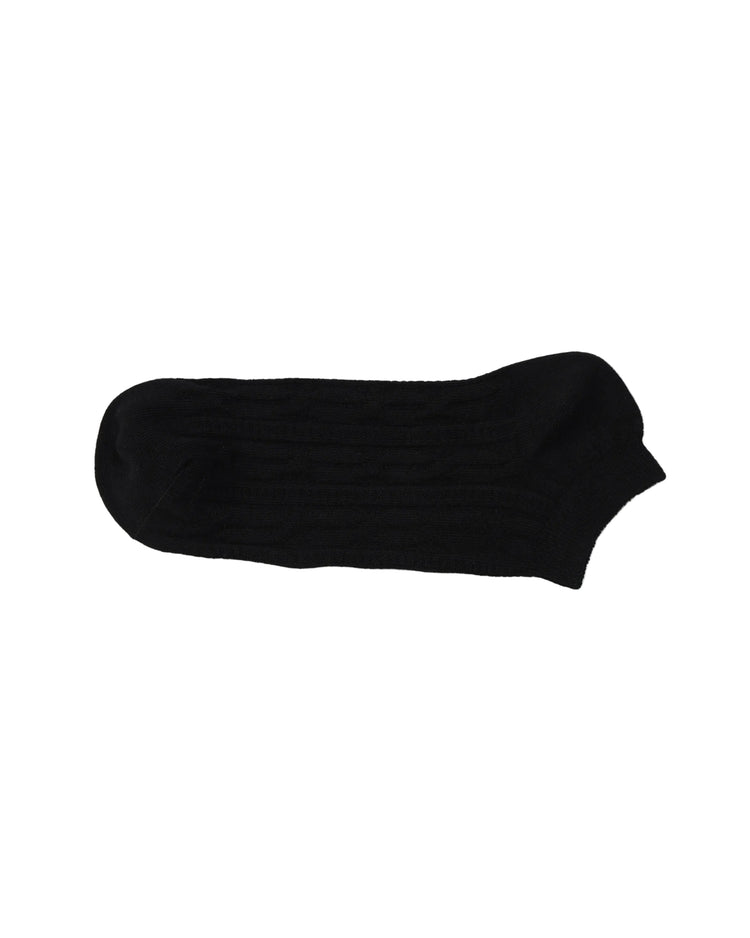 Socket Ribbed Socks — Black