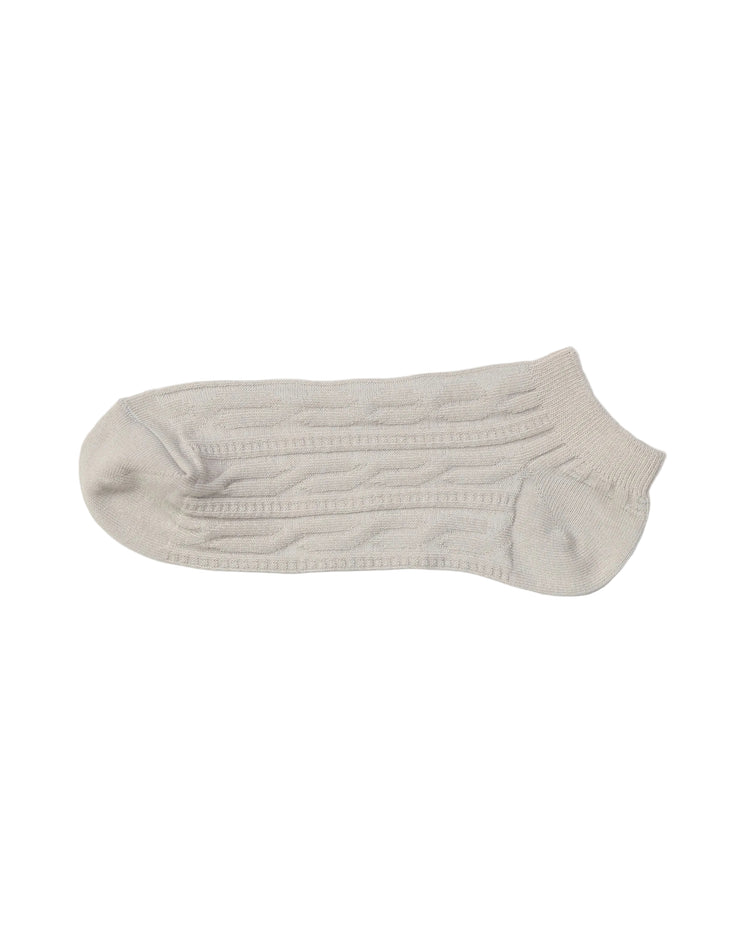 Socket Ribbed Socks — Beige