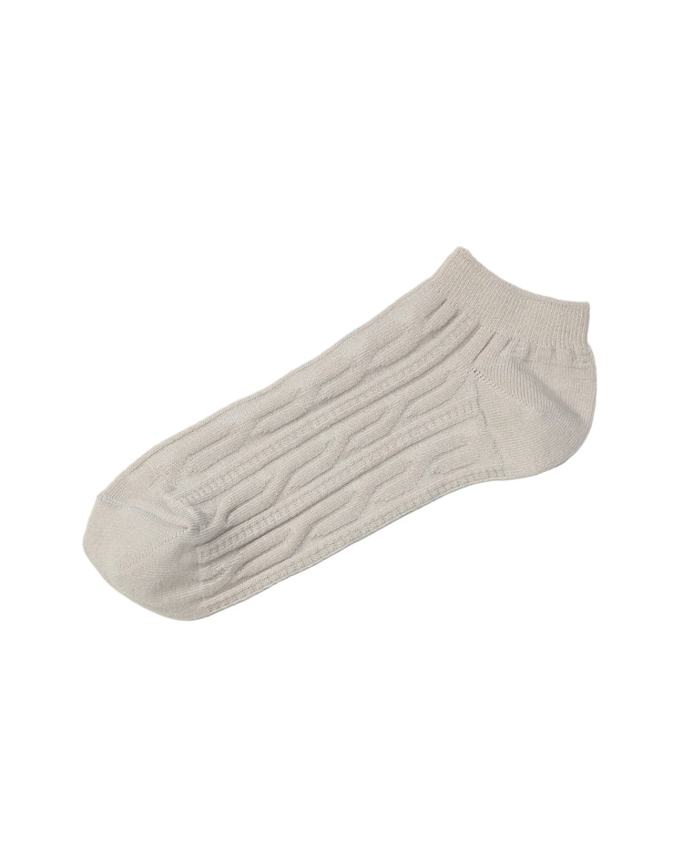 Socket Ribbed Socks — Beige