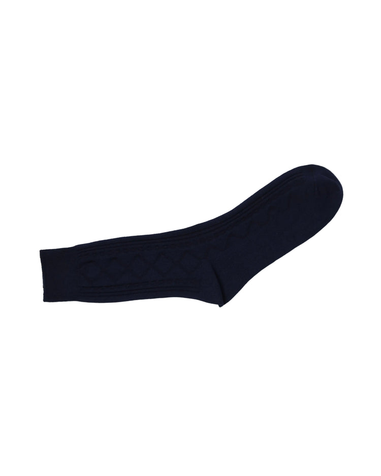 Ribbed Socks — Navy