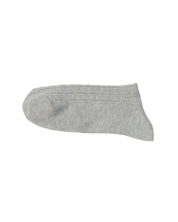 Ribbed Socks — Light Grey