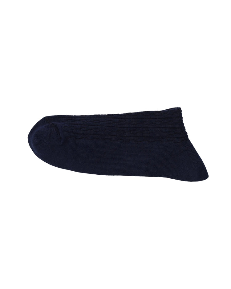Ribbed Socks — Navy