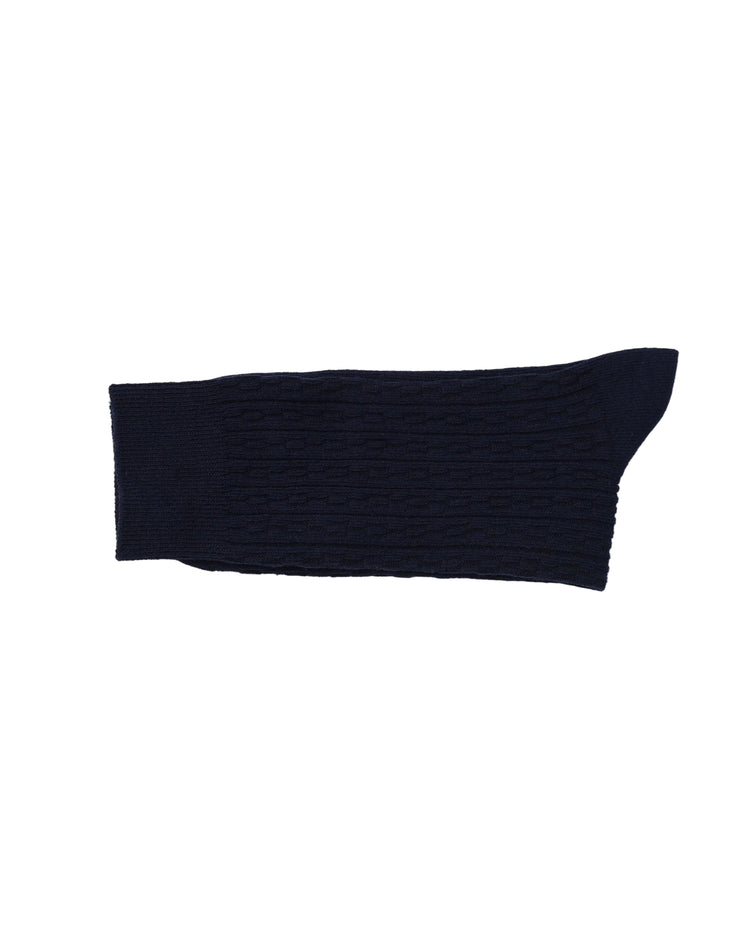 Ribbed Socks — Navy