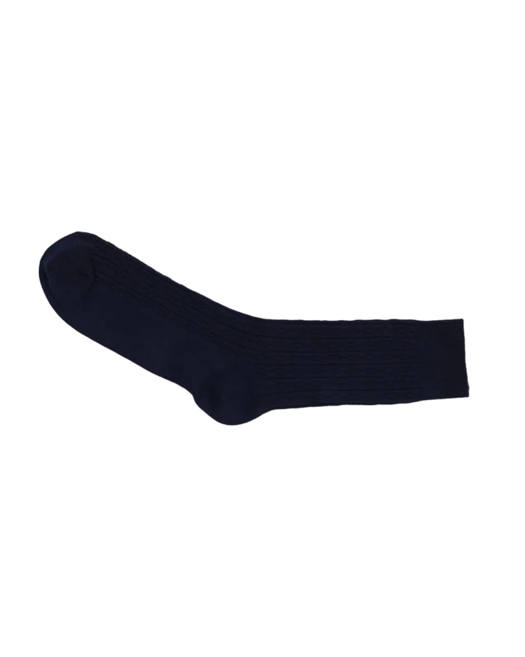 Ribbed Socks — Navy