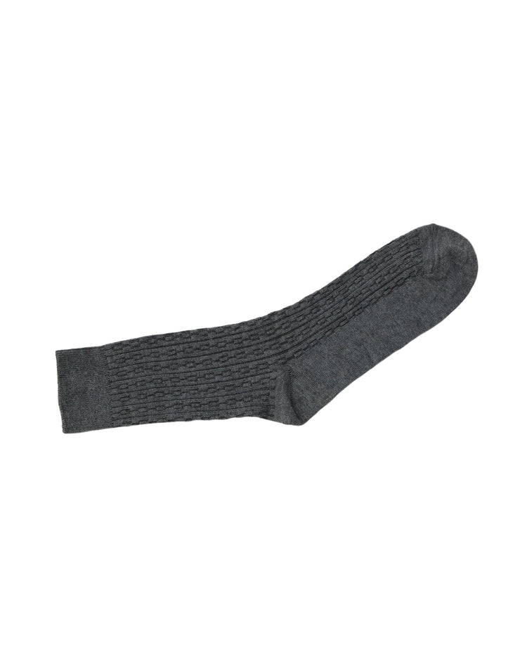 Ribbed Socks — Charcoal